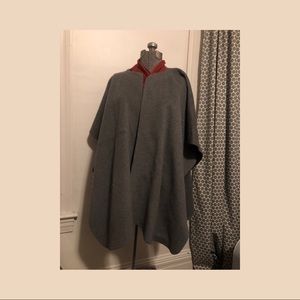 Grey Wool Cape Jacket